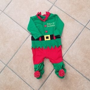 Unisex Christmas Footed Onesie